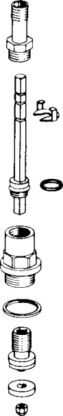Hansa UP-Ventiloberteil 10 - 45 mm G1/2, 59902723