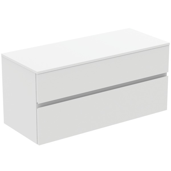 Ideal Standard Waschtischunterschrank Finesse o.Ausschnitt 1202x505x558mm 2 Auszüge Weiss matt, E343