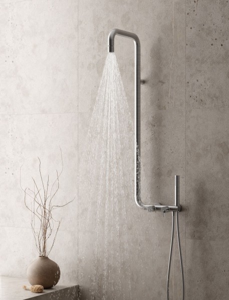 Neuesbad Serie 600 Duschsystem mit Duscharmatur, Oberfläche: edelstahl gebürstet