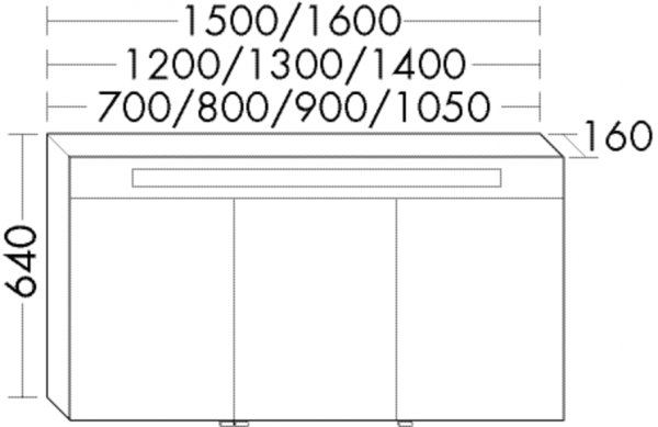 Burgbad Spiegelschrank Sys30 PG3 Diago 640x1600x160 Schilf Matt, SPJA160F3354