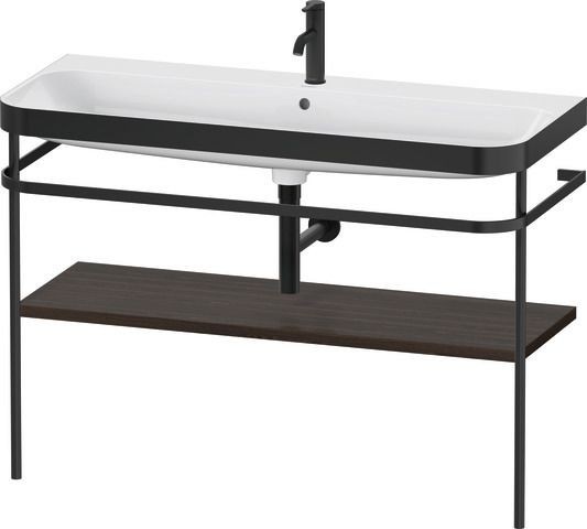 Duravit Happy D.2 Plus c-bonded Set mit Metallkonsole Nussbaum gebürstet Matt 1175x490x850 mm - HP47