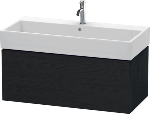 Duravit L-Cube Waschtischunterbau wandhängend Eiche Schwarz Matt 984x459x394 mm - LC617801616