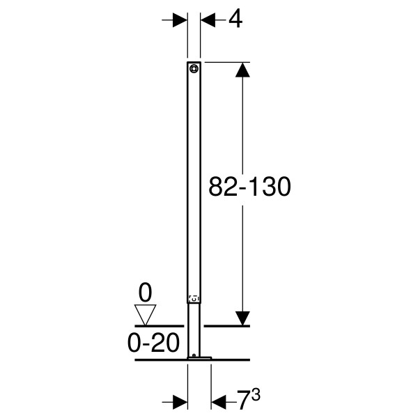 Geberit Duofix Abschlusselement 82/88/112/130 cm