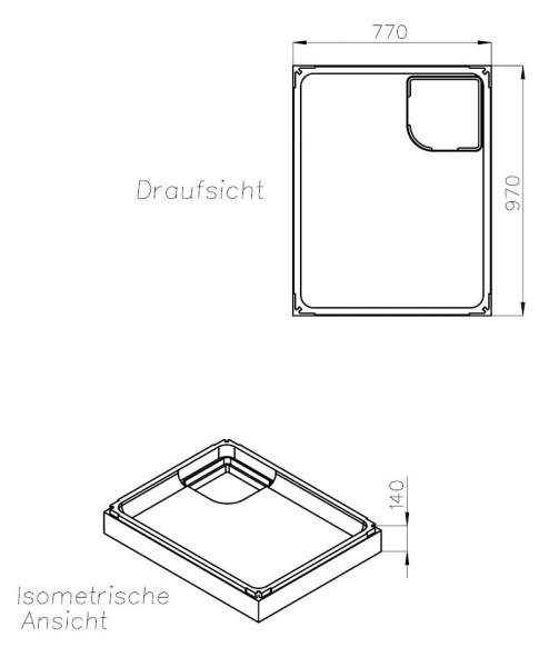 Neuesbad Wannenträger für Kaldewei Superplan NEU 100x80x2,5