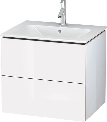 Duravit L-Cube Waschtischunterbau wandhängend Weiß Hochglanz 620x481x550 mm - LC624002222