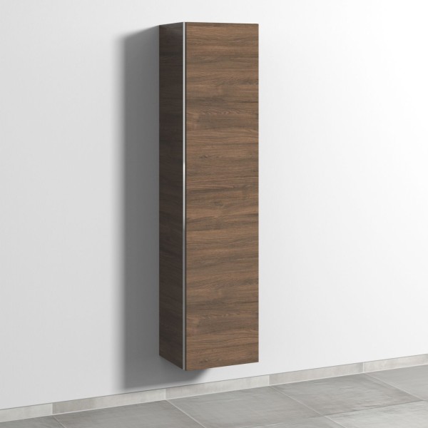 Sanipa 3way Hochschrank mit 1 Tür und Ganzkörperspiegel, Eiche-Arizona