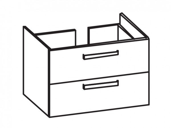 Artiqua 413 Waschtischunterschrank für Acanto Compact 500632 Castello Eiche quer NB, 413-WU2L-K173-7