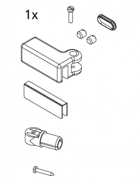Kermi EBI2017 Set Stabilisierung Kopf li, silber, 2534181