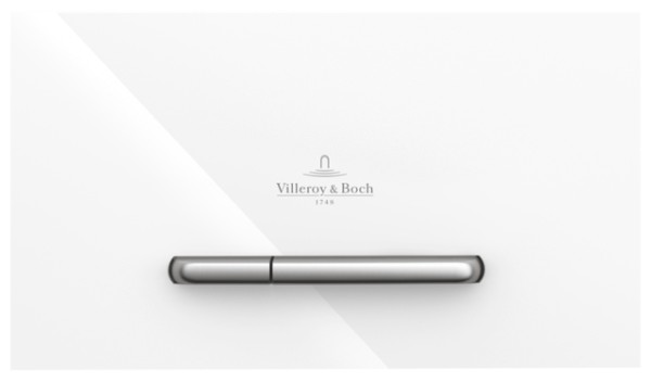 Villeroy & Boch WC-Betätigungsplatte ViConnect 260x66x150mm 2-Sp. Glass Glossy White