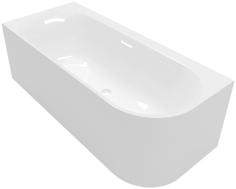 Villeroy & Boch Vorwand-Badewanne Loop&Friends OVAL 1700x750x600mm OVAL li Ausf. StoneWhite A170LOF9CL00VRW