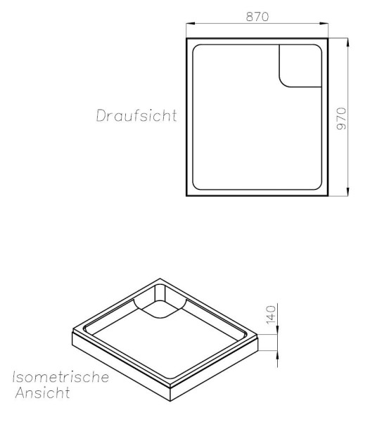 Neuesbad Wannenträger für Kaldewei Superplan NEU 90x100x2,5