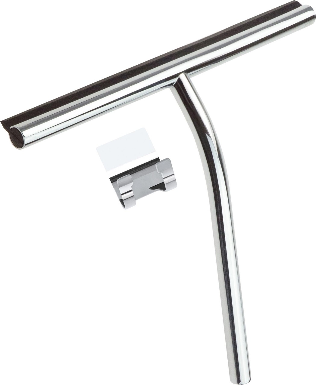 Neuesbad Serie 600 Glasabzieher mit Haken mit 3M Kleber, Oberfläche: chrom NB1ADI_031K1