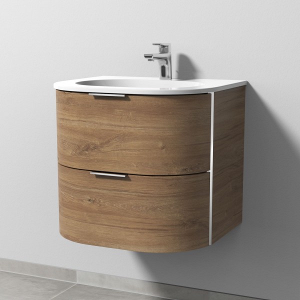 Sanipa 4balance Keramik-Set mit 2 Auszügen, Eiche-Kansas, DG40159