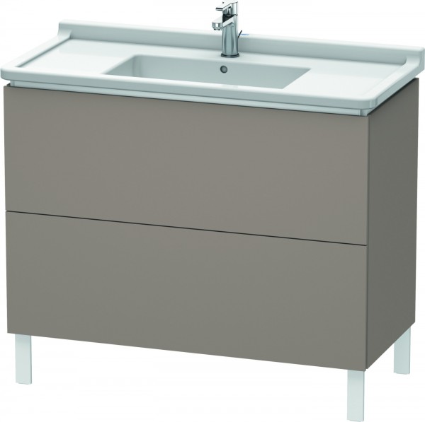 Duravit L-Cube Waschtischunterbau bodenstehend Basalt Matt 1020x469x712 mm - LC661004343