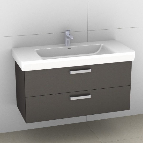 Artiqua 415 Waschtischunterschrank für Pro S 813966 Stahlgrau Metallic, 415-WU2L-L58-7141-88