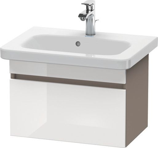 Duravit DuraStyle Waschtischunterbau wandhängend Weiß & Basalt Hochglanz & Matt 580x368x398 mm - DS6
