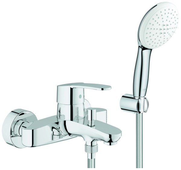 GROHE Wannenarmatur Eurostyle C 25275_2 mit Wandhalterset chrom, 25275002