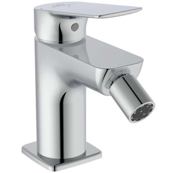 Ideal Standard Bidetarmatur Ceralife C Ausladung 95mm mit Push-Open Ventil BlueStart Chrom, BE059AA