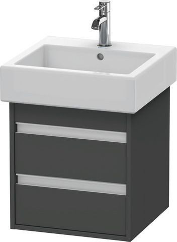 Duravit Ketho Waschtischunterbau wandhängend Graphit Matt 450x440x480 mm - KT663504949