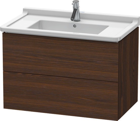 Duravit L-Cube Waschtischunterbau wandhängend Nussbaum gebürstet Matt 820x469x558 mm - LC626506969