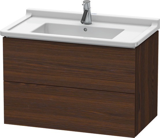 Duravit L-Cube Waschtischunterbau wandhängend Nussbaum gebürstet Matt 820x469x558 mm - LC6265069690A