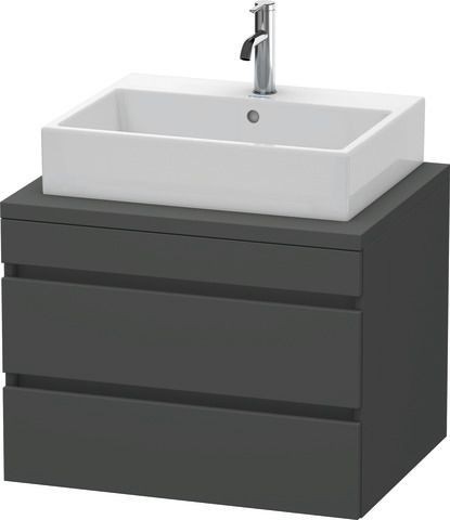 Duravit DuraStyle Konsolenwaschtischunterbau wandhängend Graphit Matt 700x548x512 mm - DS531604949