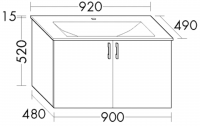 Burgbad Glas-Waschtisch Burgbad Glas-Waschtisch und Waschtischunterschrank Sys30 PG2 Weiß Hochglanz/Weiß, SFGP092461A0070