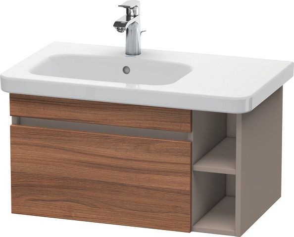 Duravit DuraStyle Waschtischunterbau wandhängend Nussbaum & Basalt Matt 730x448x398 mm - DS639407943