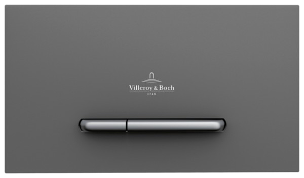 Villeroy & Boch WC-Betätigungsplatte ViConnect 260x66x150mm 2-Sp. Anthracite Matt