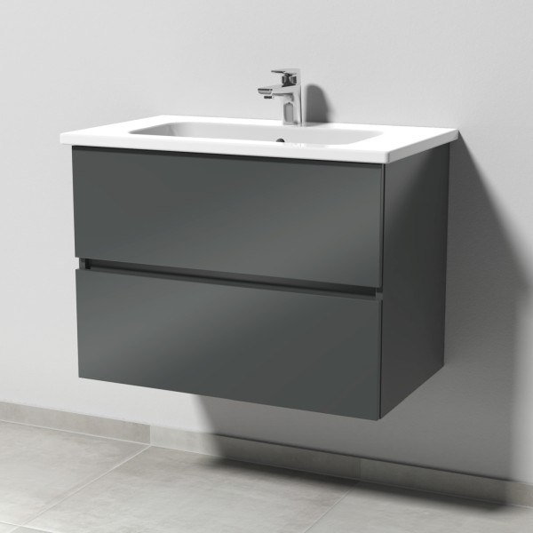 Sanipa Solo One Euphoria Waschtisch-Set 780mm, anthrazit-glanz