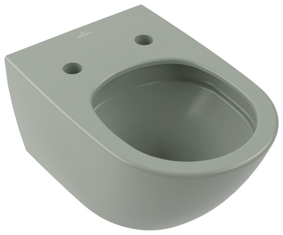 Villeroy & Boch Tiefspül-WC Antao 370x560x355mm Rund wandh Abg waagr m. TwistFlush Morning Green c+