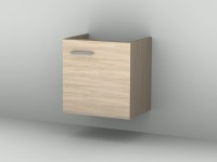Sanipa Sanipa Waschtischunterschrank mit Tür 2morrow MT38201L, Weiss-Matt, H:510, B:500, T:370 mm
