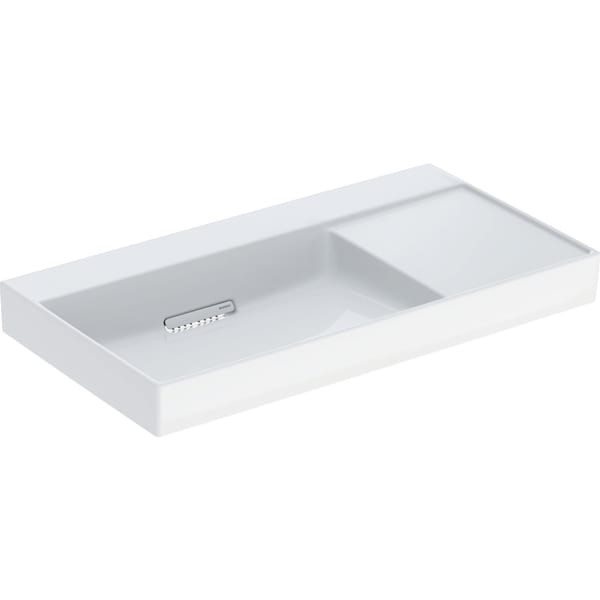 Geberit ONE Waschtisch 90x48,4cm, Abgang horizontal, Ablage rechts