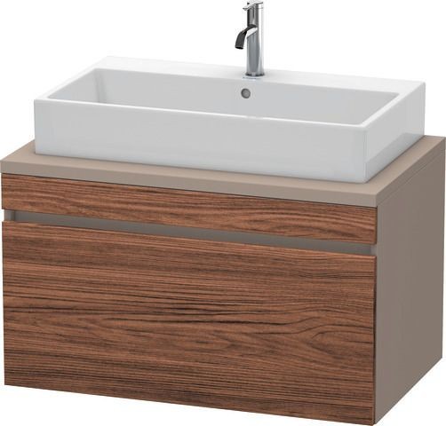 Duravit DuraStyle Konsolenwaschtischunterbau wandhängend Nussbaum dunkel & Basalt Matt 900x548x512 m
