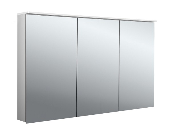 emco Lichtspiegelschrank flat 2 Design, Aufputz, mit Waschtischbeleuchtung, 3 Tür, 1200 mm, 97970640