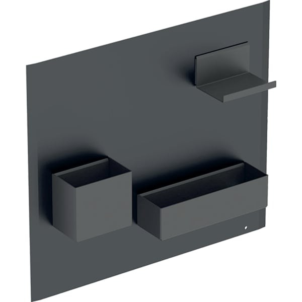 Geberit Acanto Magnetwand Set, 449x388x75mm Metall pulverbeschichtet, Schwarz, 500649161