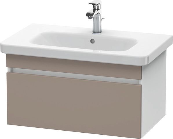 Duravit DuraStyle Waschtischunterbau wandhängend Basalt & Weiß Matt 730x448x398 mm - DS638104318