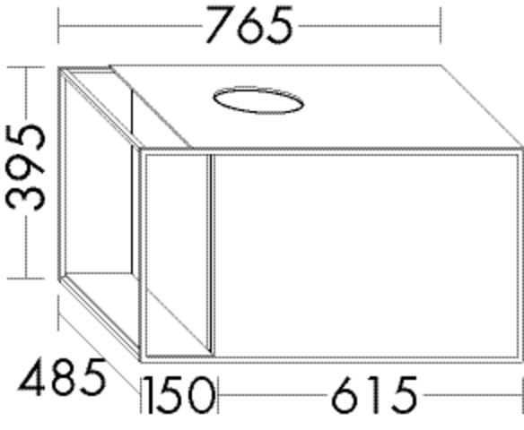 Burgbad Waschtischunterschrank Junit 395x765x485 Eiche Dekor Urban, SFRI076RF5925