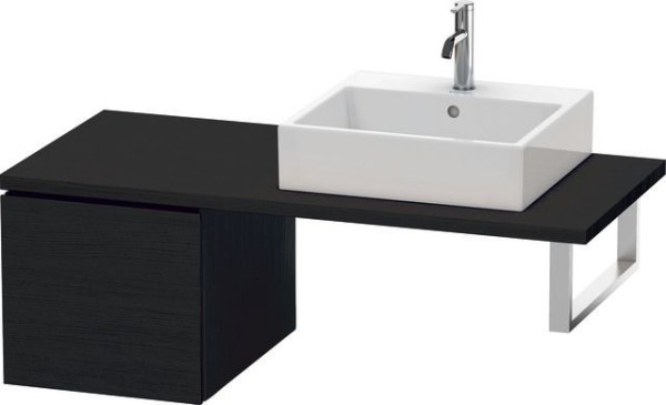 Duravit L-Cube Unterschrank für Konsole Eiche Schwarz Matt 420x547x400 mm - LC583101616