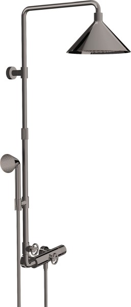 Hansgrohe Showerpipe Axor Front Polished Black Chrome