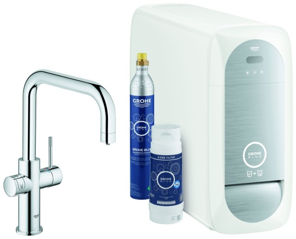 Grohe Blue Home Starter Kit 31456 Bluetooth/WIFI U-Auslauf chrom, 31456001