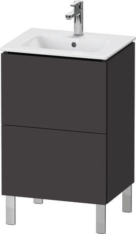 Duravit L-Cube Waschtischunterbau bodenstehend Graphit Supermatt 520x421x704 mm - LC667108080