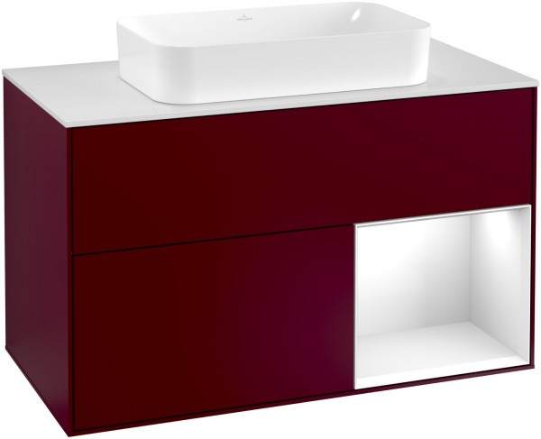 Villeroy & Boch Waschtischunterschrank Finion F25 1000x603x501mm WT mittig, F251GFHB