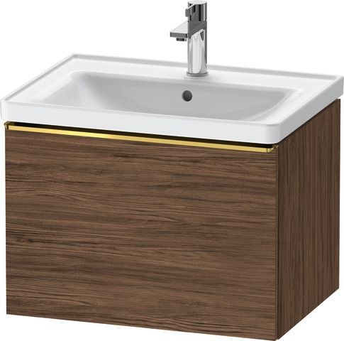 Duravit D-Neo Waschtischunterbau wandhängend Nussbaum dunkel Matt 634x452x440 mm - DE4254034210000