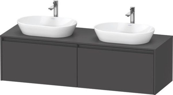 Duravit Ketho.2 Konsolenwaschtischunterbau wandhängend Graphit Matt 1600x550x459 mm - K24889B4949000