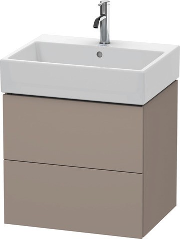 Duravit L-Cube Waschtischunterbau wandhängend Basalt Matt 584x459x544 mm - LC627504343