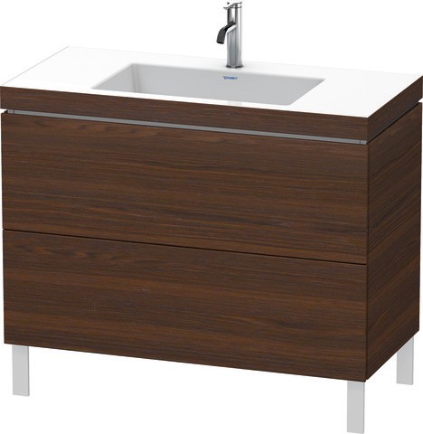 Duravit L-Cube c-bonded Set bodenstehend Nussbaum gebürstet Matt 1000x480x698 mm - LC6938O6969