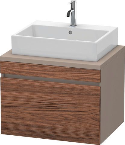 Duravit DuraStyle Konsolenwaschtischunterbau wandhängend Nussbaum dunkel & Basalt Matt 700x548x512 m