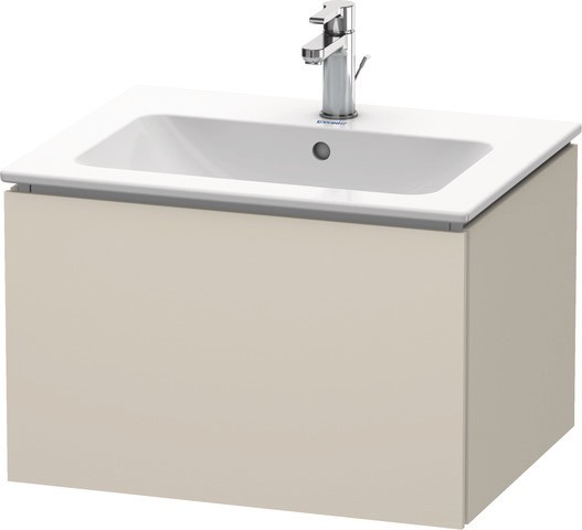 Duravit L-Cube Waschtischunterbau wandhängend Taupe Matt 620x481x400 mm - LC614009191
