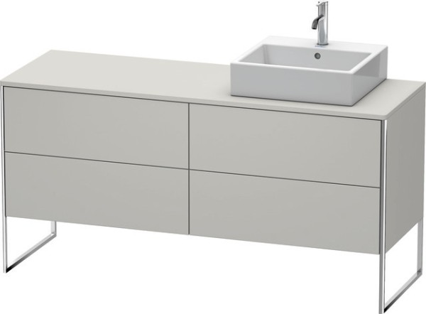 Duravit XSquare Konsolenwaschtischunterbau bodenstehend Betongrau Matt 1600x548x778 mm - XS4924R0707